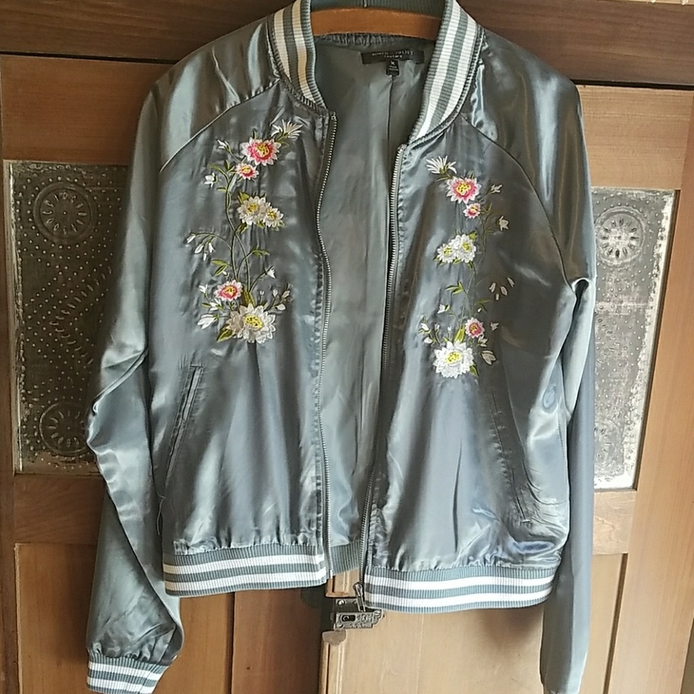Satin baseball  jacket